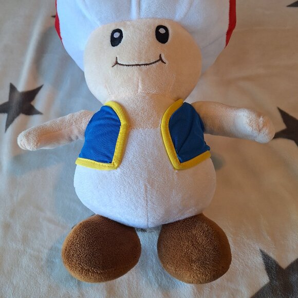 Super Mario Bros Video Game 15”‎ Plush Toad Mushroom Stuffed Toy Nintendo - Picture 4 of 7